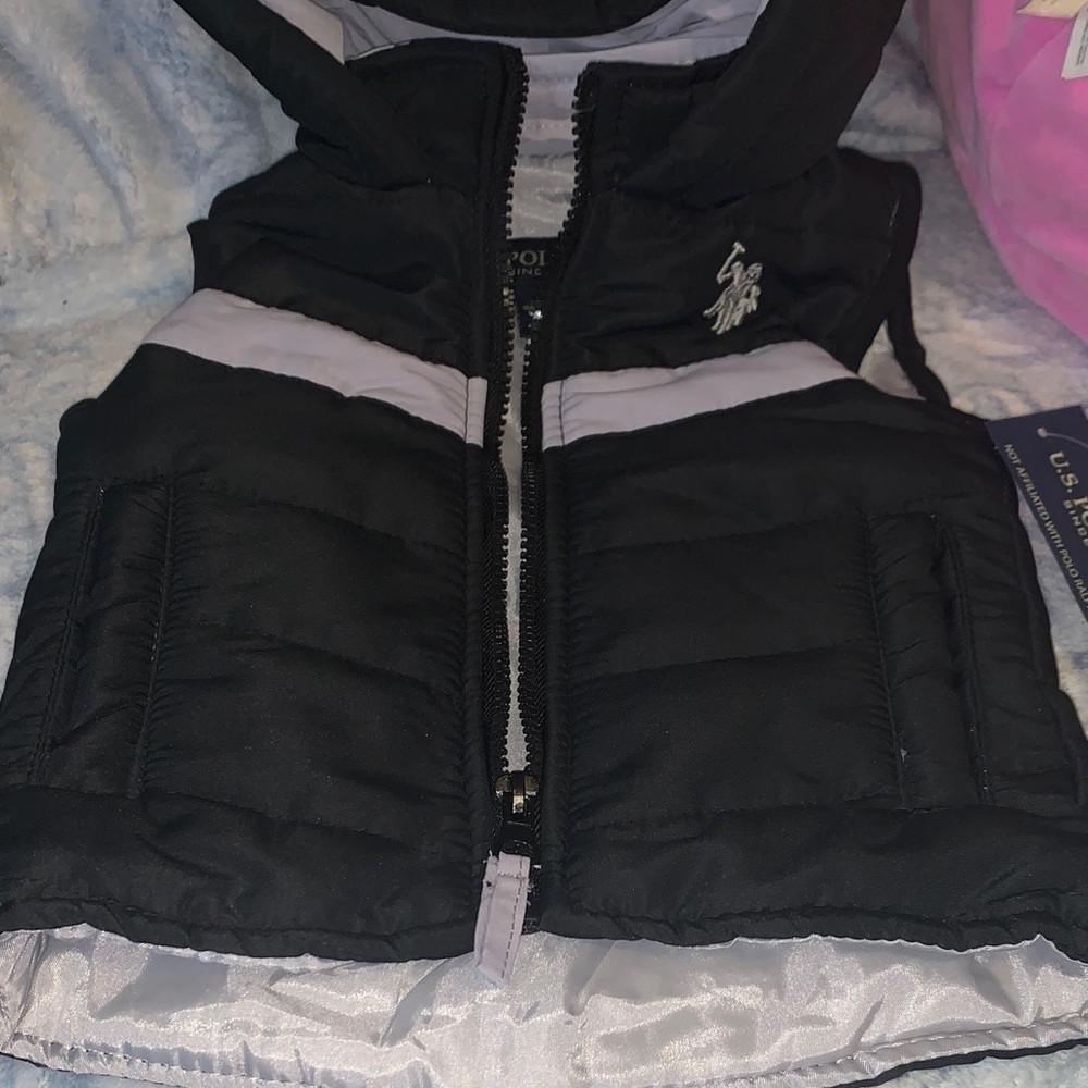 U.S. Polo Assn. Black and Gray Kids Vest